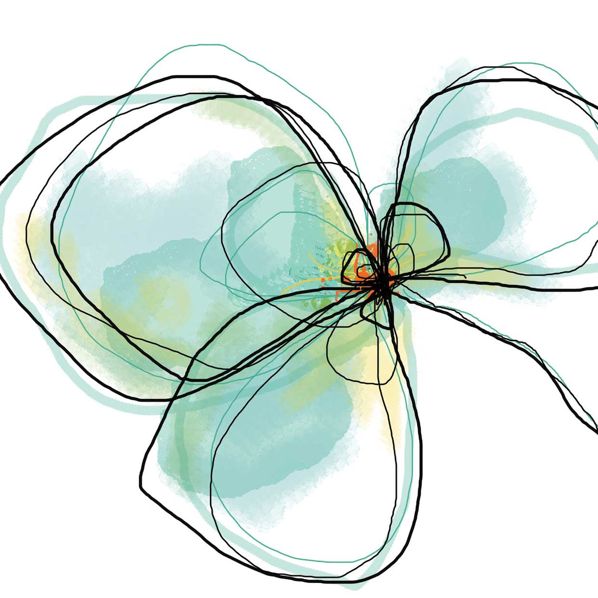 Teal Floral 3