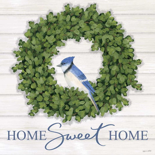 Home Sweet Home Blue Jay Canvas Print