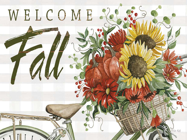 Bienvenido Otoño Bicicleta Lienzo
