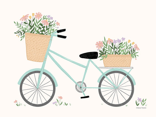 Spring Flower Bike Canvas Print