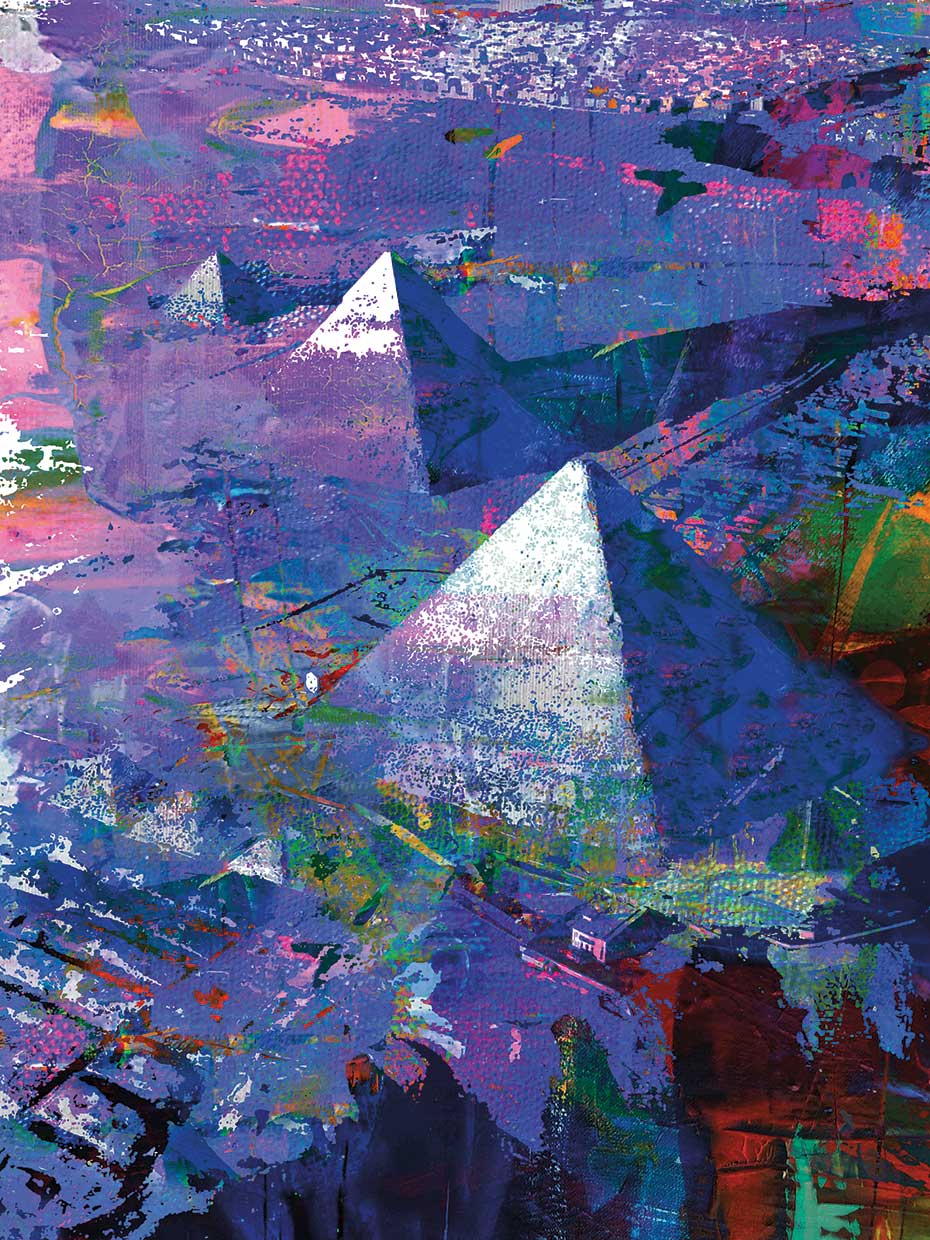 Pyramids Wall Art by The Pop Art Factory | Fine Art Canvas