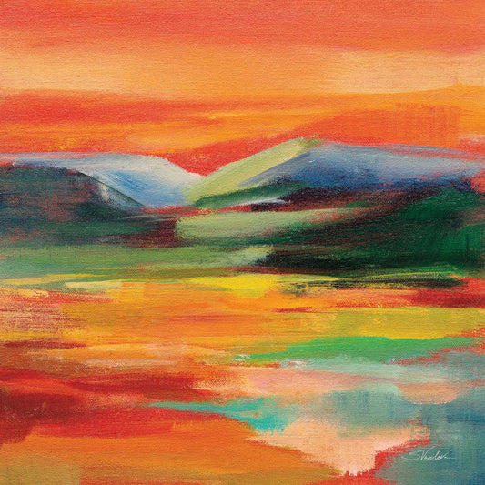 Flower Hill Sunset II Canvas Print