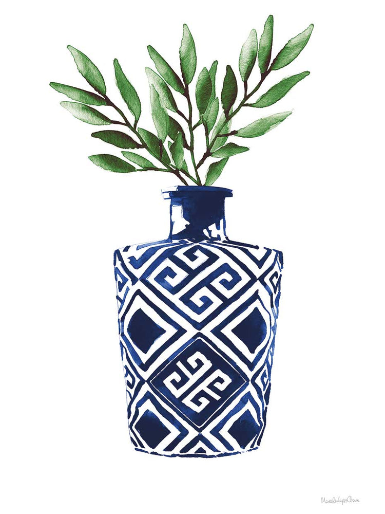 Cobalt Geometric Vases III