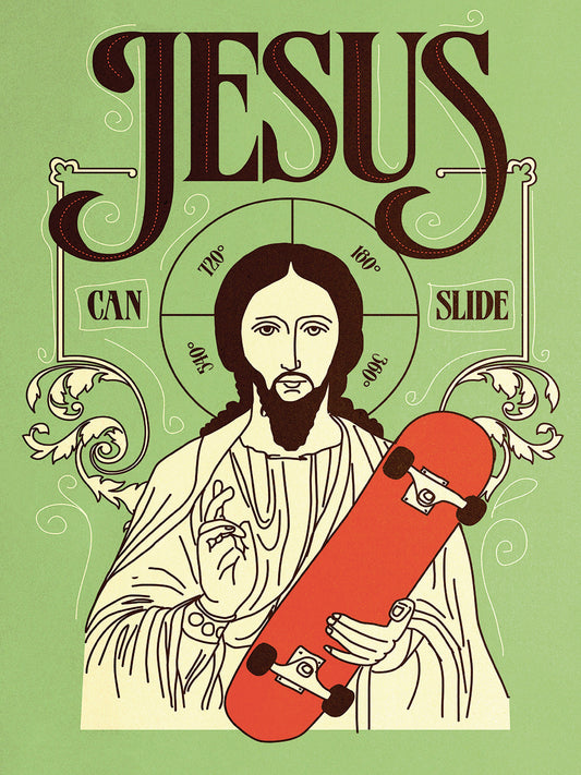 Jesus Can Slide Canvas Print