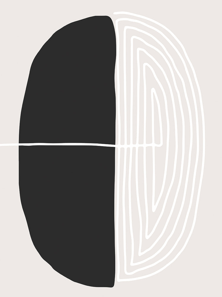 Black and White Oval