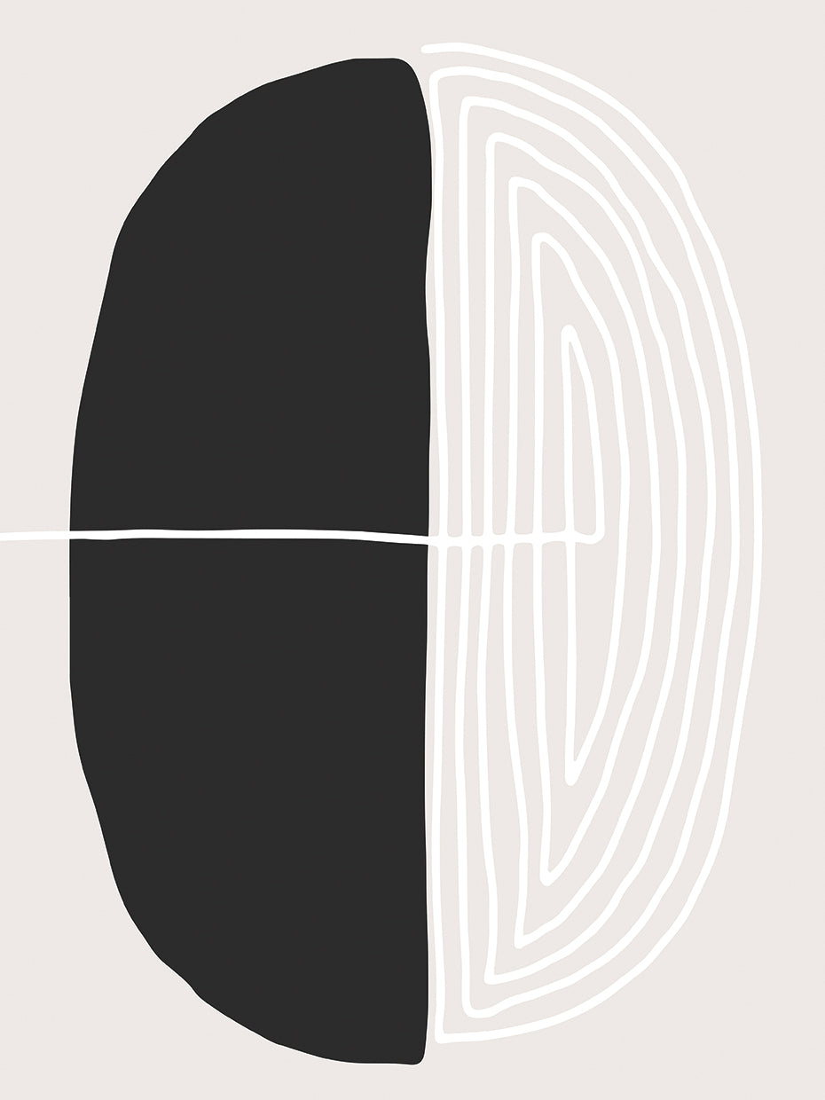 Black and White Oval