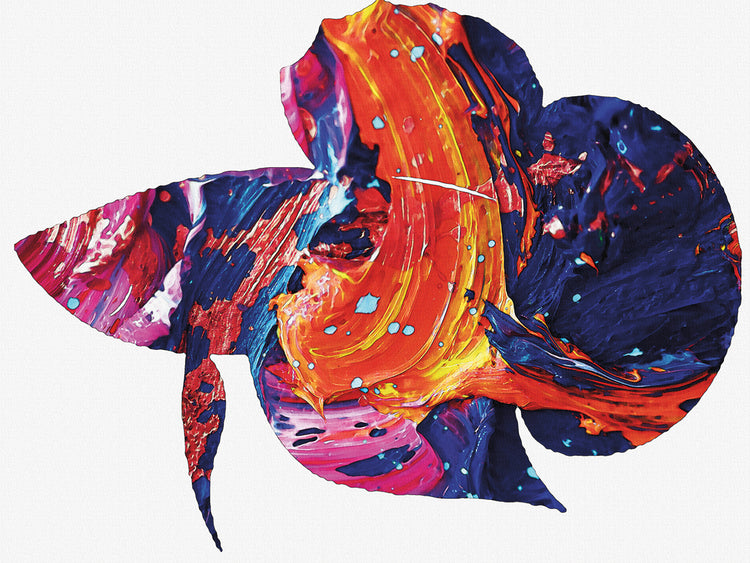 Betta Fish red striped