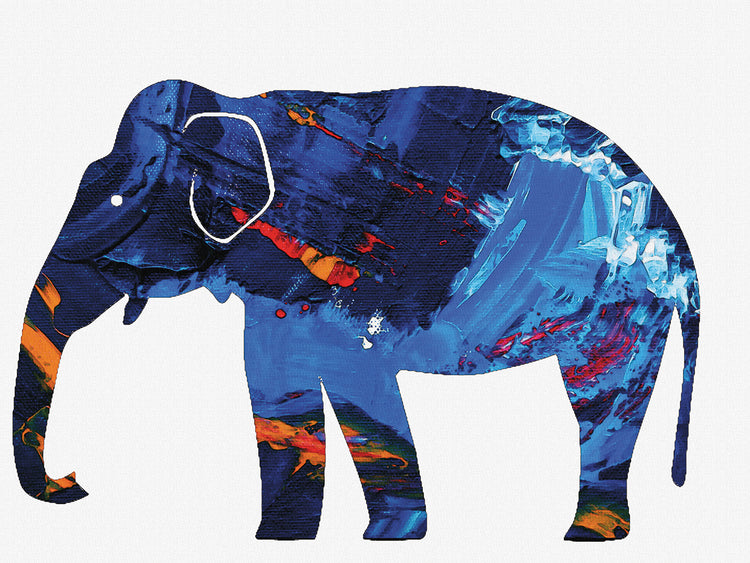 Blue elephant skin