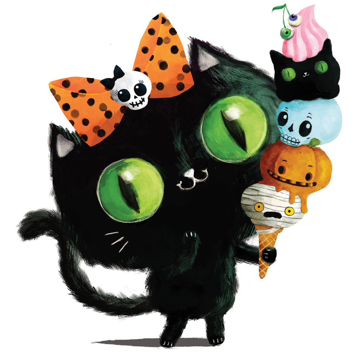 Cat With Ice Cream