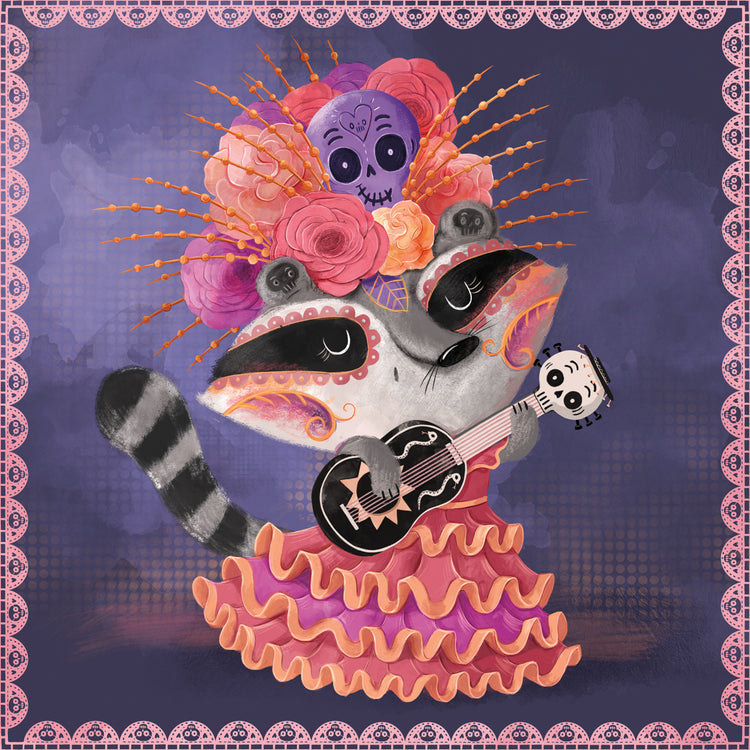 Dia De Los Muertos Racoon