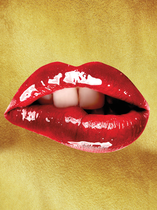 Biting Red Lips