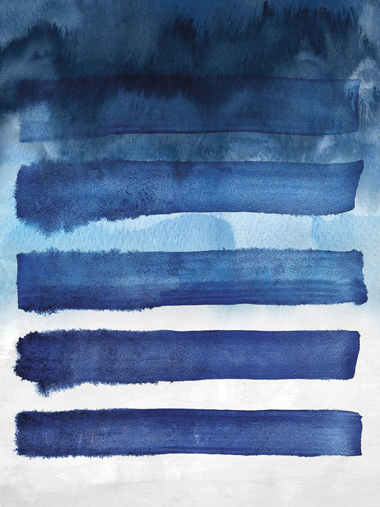 Watercolor Blue Bar Canvas Print