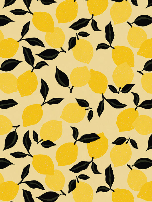 Seamless Citrus Pattern _ Lemons