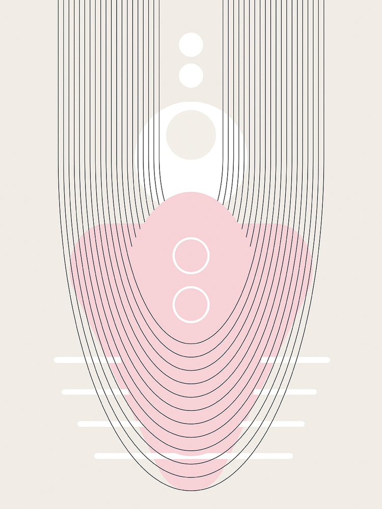 Clean abstract geometrics no. 2 - pink