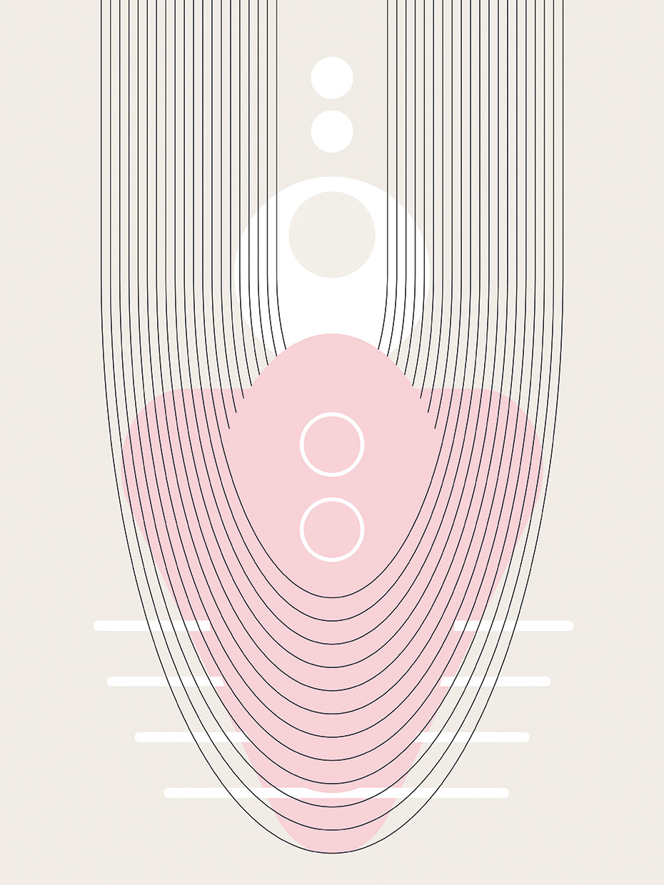 Clean abstract geometrics no. 2 - pink