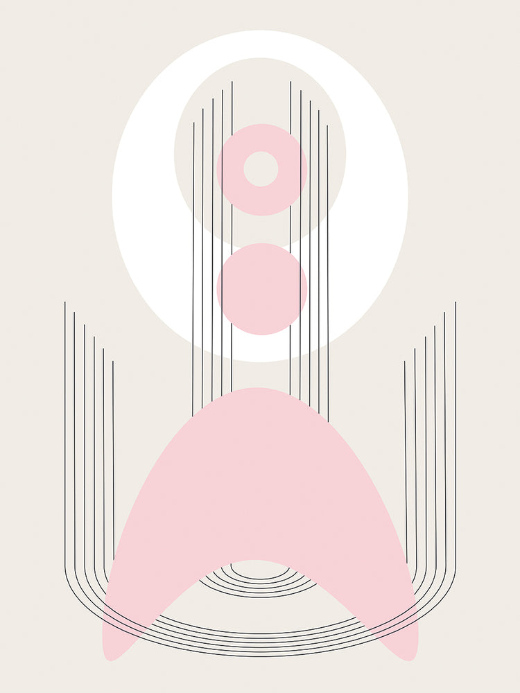 Clean abstract geometrics no. 6 - pink