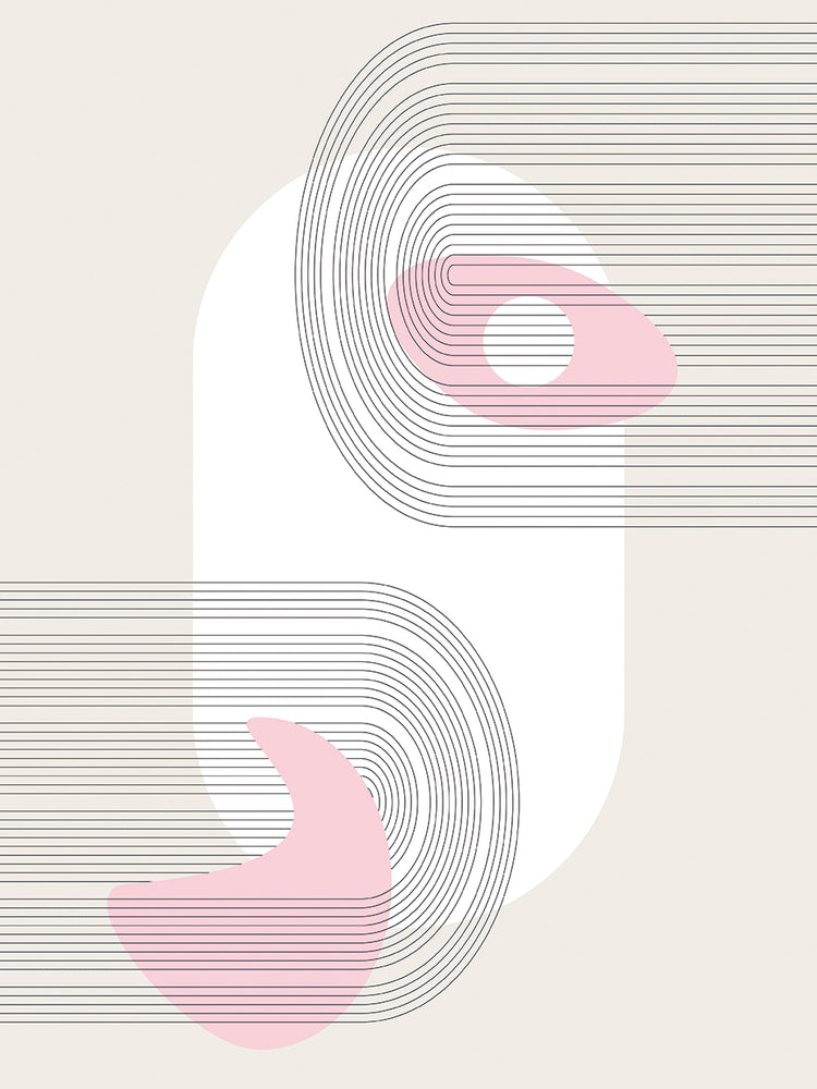 Clean abstract geometrics no. 7 - pink