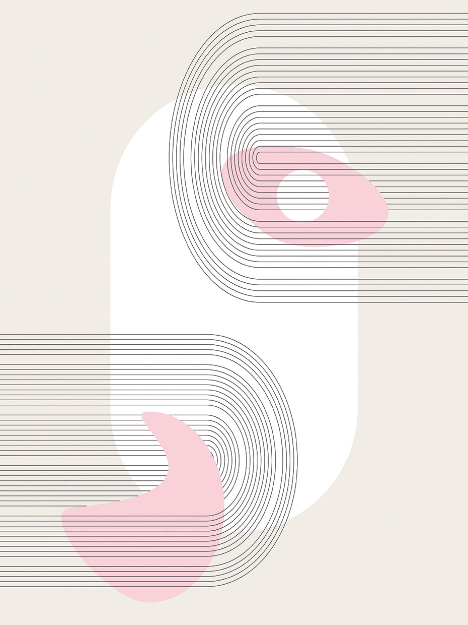 Clean abstract geometrics no. 7 - pink
