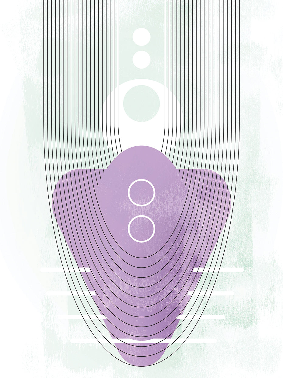 Clean abstract geometrics no. 2 - purple