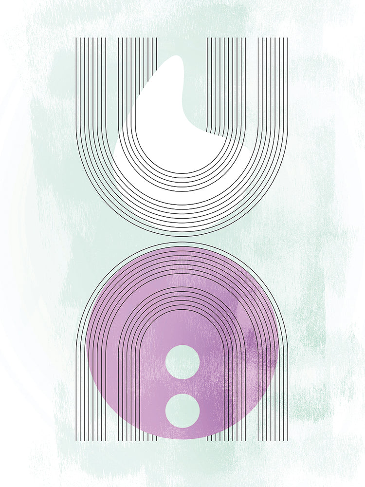 Clean abstract geometrics no. 3 - purple