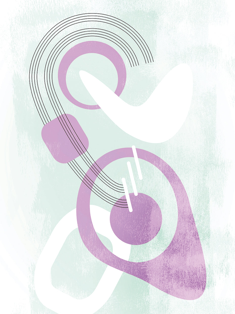 Clean abstract geometrics no. 4 - purple