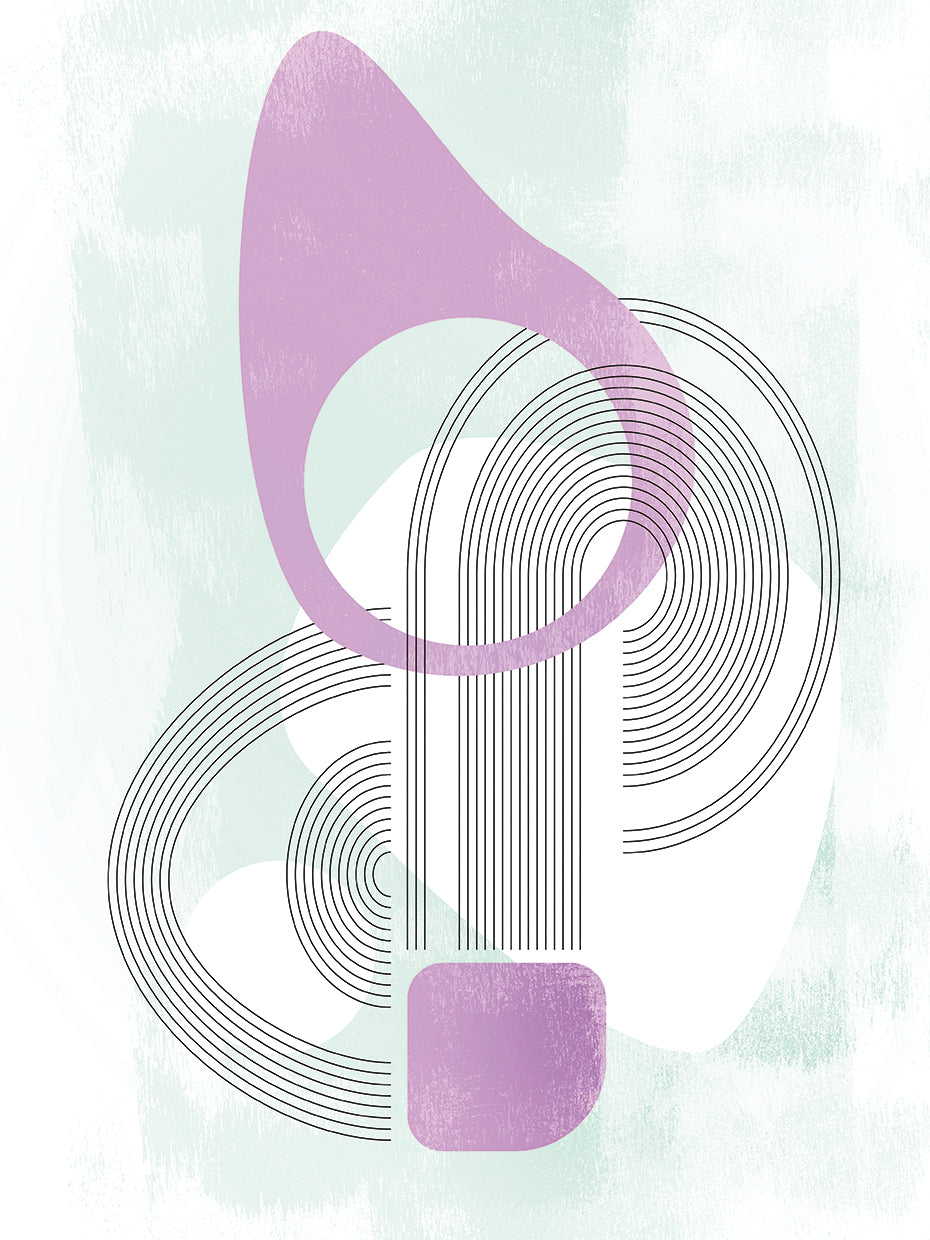 Clean abstract geometrics no. 5 - purple