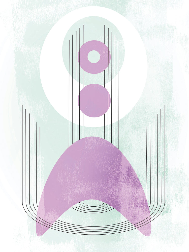 Clean abstract geometrics no. 6 - purple
