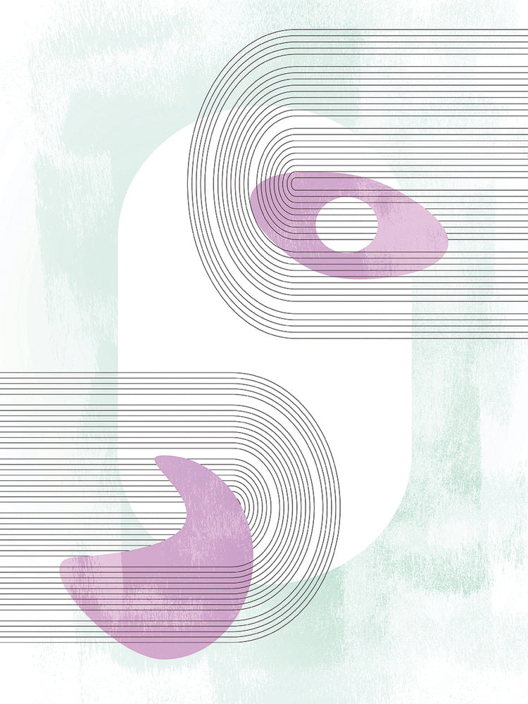 Clean abstract geometrics no. 7 - purple