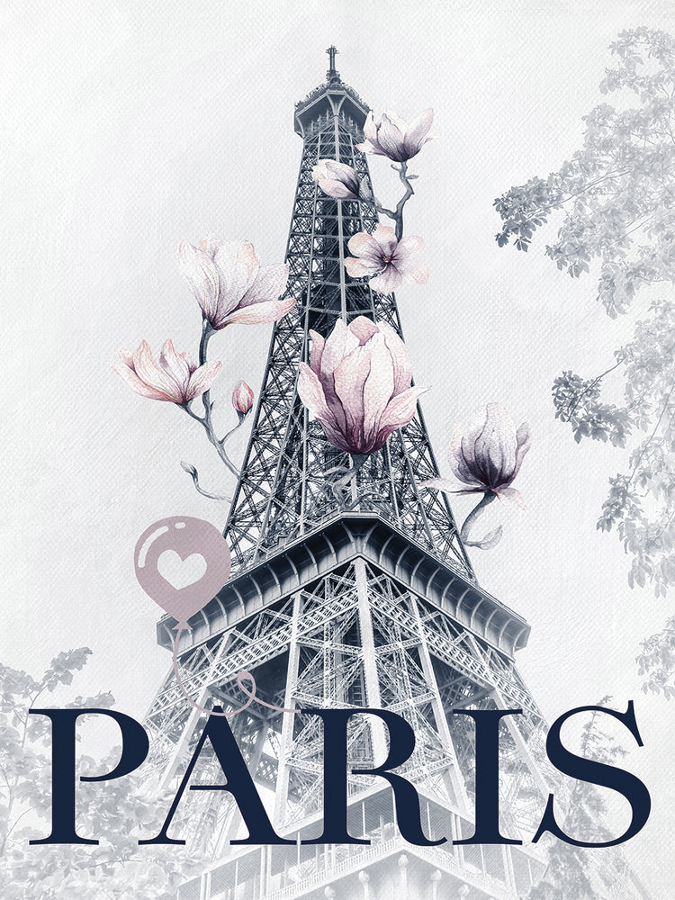 Magnolia Eiffel Tower - blue / pink