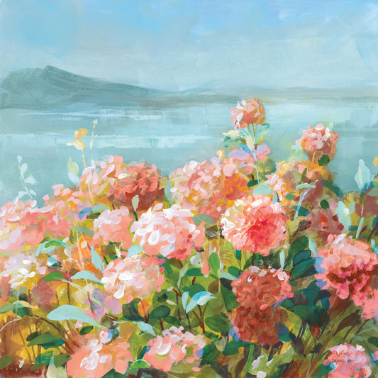 Coastal Dahlias II Canvas Print
