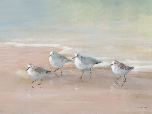 Shorebirds on the Sand I Canvas Print