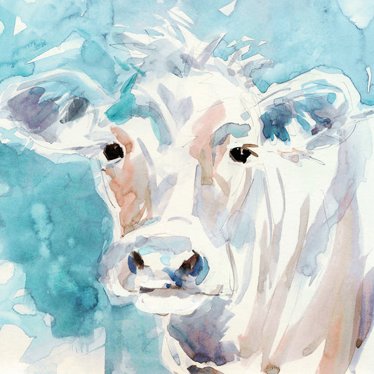 Color Wash Cow Canvas Print