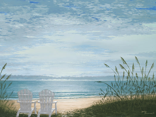 Beach Chairs Canvas Print