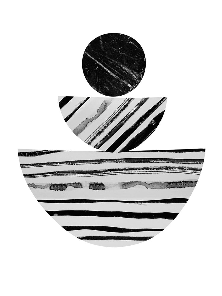 Abstract Shapes Black& White