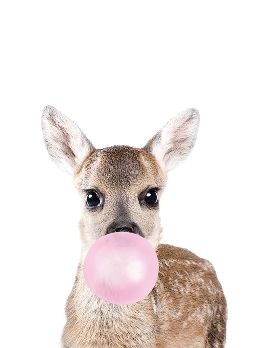 Bubble gum deer Canvas Print