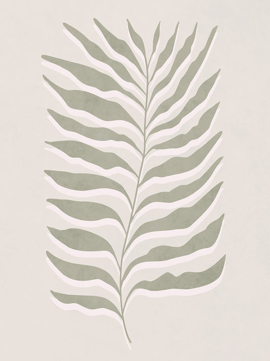 Olive Green Leaf Canvas Print