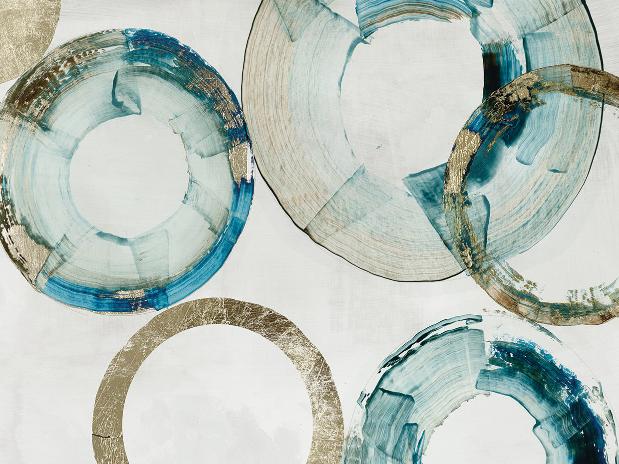 Blue Gold Rings