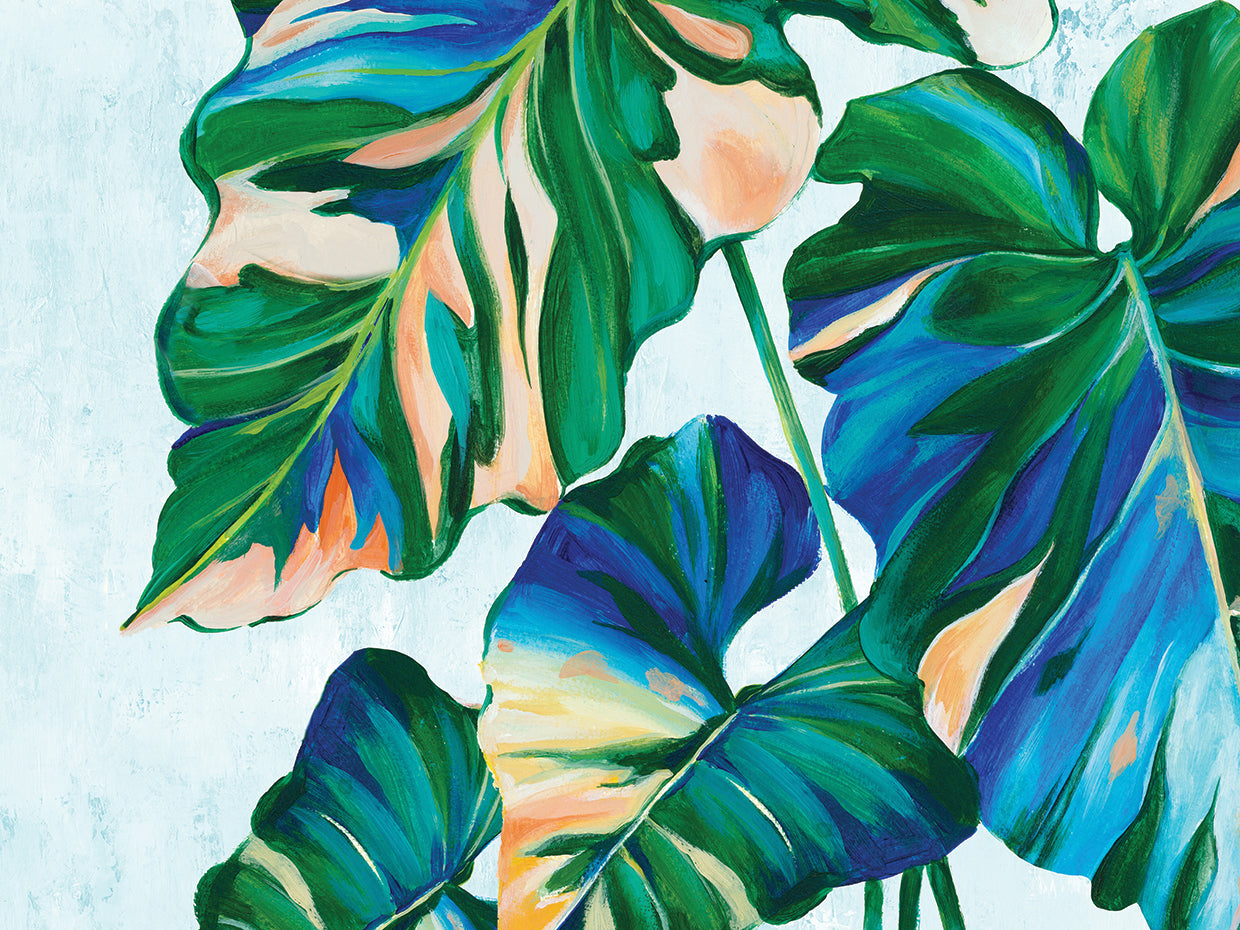 Blue Tropical Leaves I