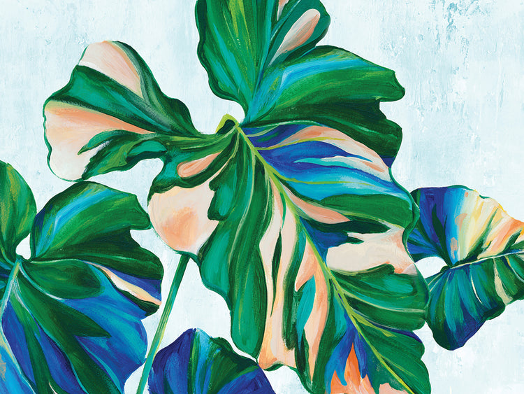 Blue Tropical Leaves II