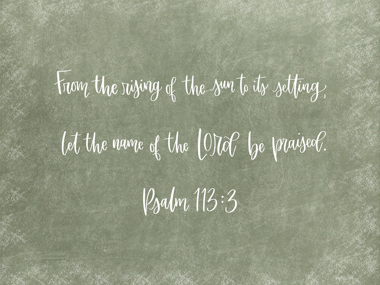 Psalm 113:3