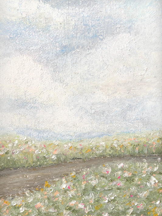 Pastel Oil Floral Fields