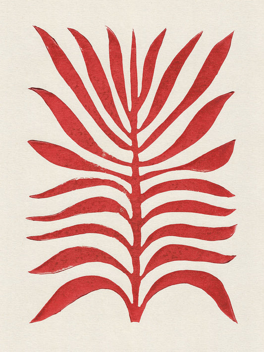 Red Branch Lino Print