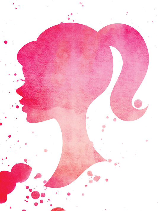 Pink on Pink Doll Silhouette Pony Tail