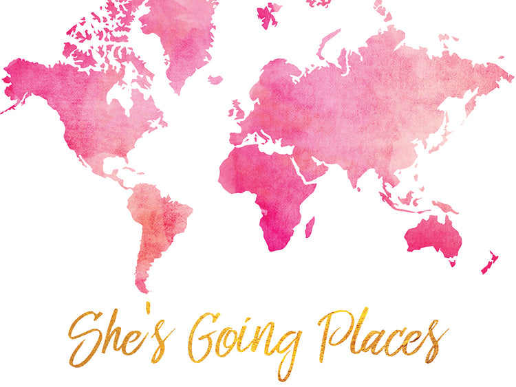 Pink on Pink Map, She's Going Places