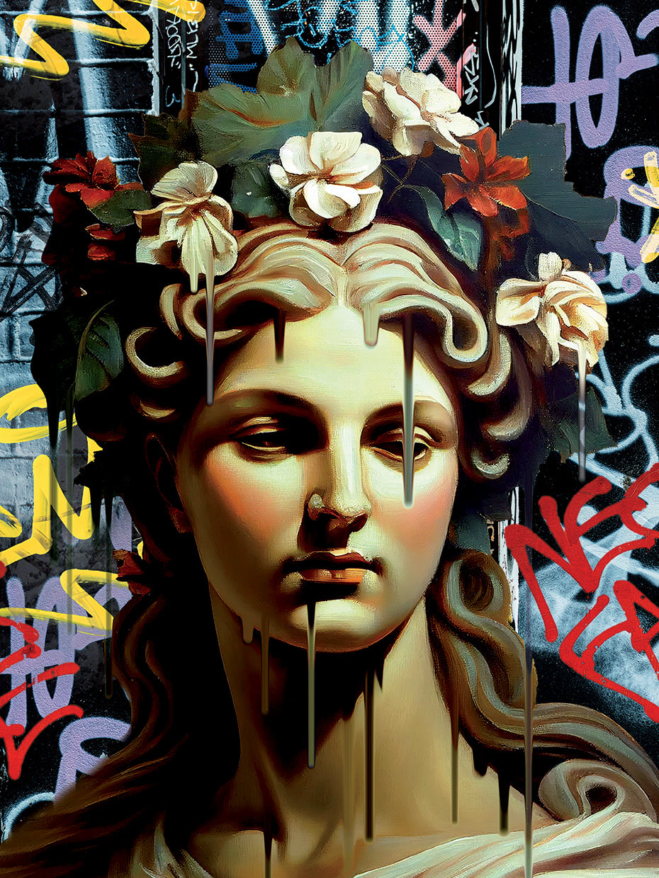 Dikhotomy's Vintage Chic Girl Canvas Art Prints Fine Art Canvas