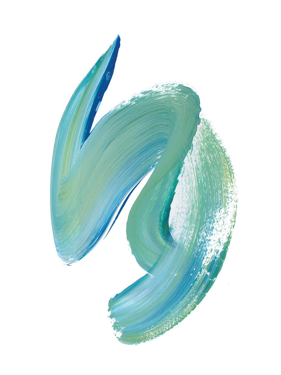 Brush Stroke Teal 1
