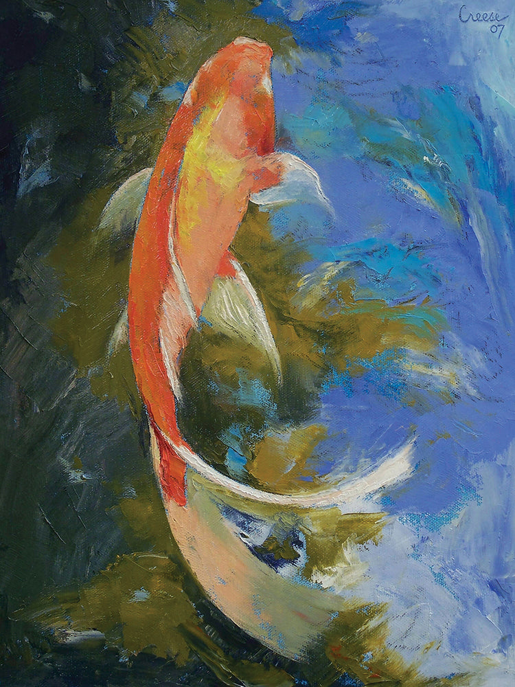 Butterfly Koi Painting