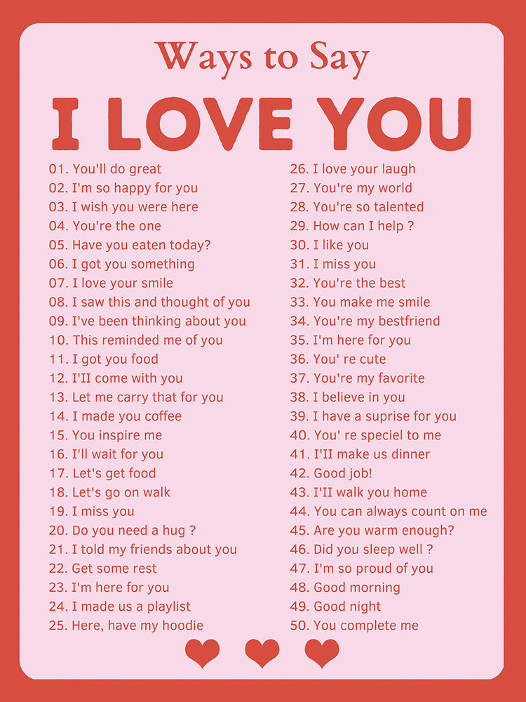 Ways to Say I Love You