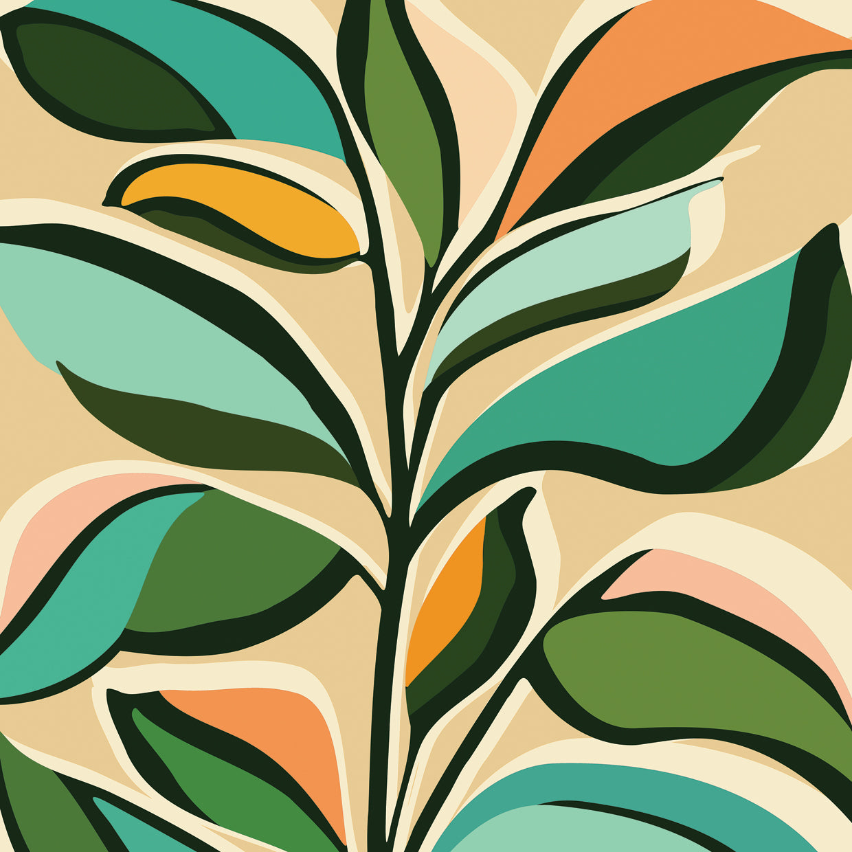 Earthy Rustic Botanical square