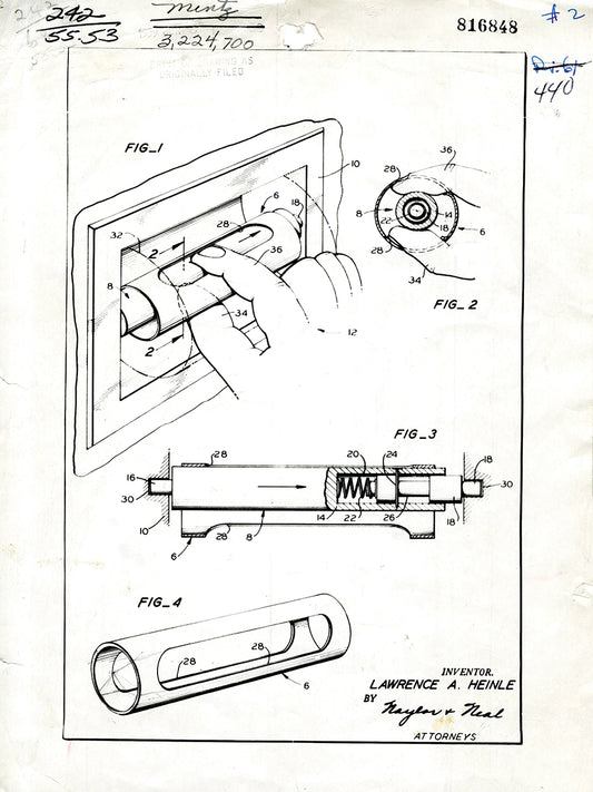 Patent Toilet Paper Core, Inventor(s): Lawrence A, Heinle